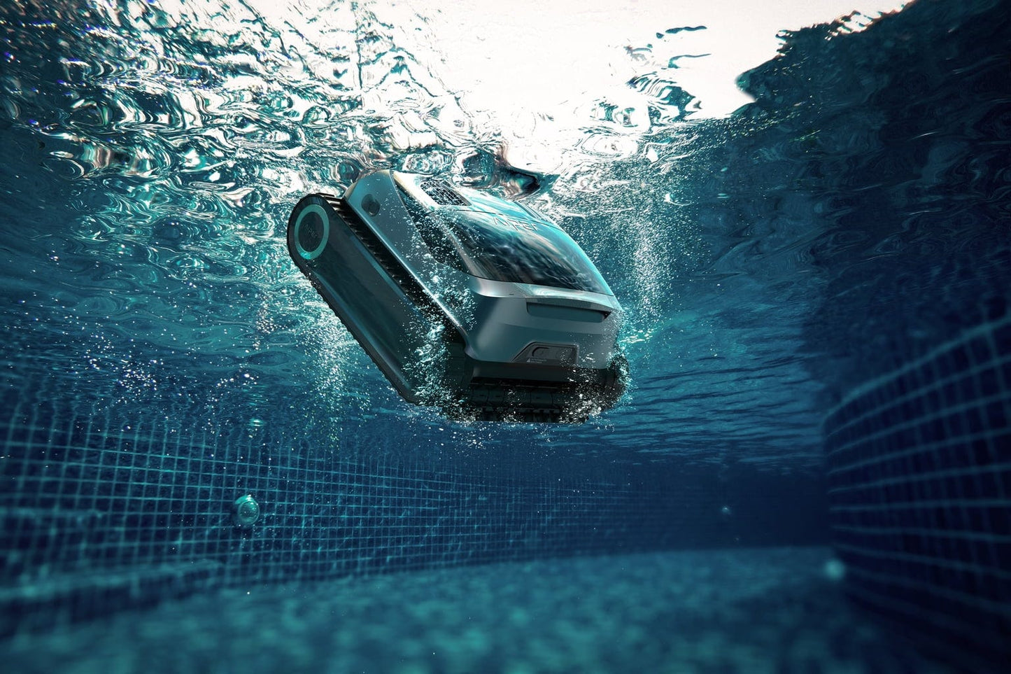 Aiper Scuba X1 Pro — robot piscine sans fil 200 m², 420 L/min, fond parois ligne d'eau, 180 min