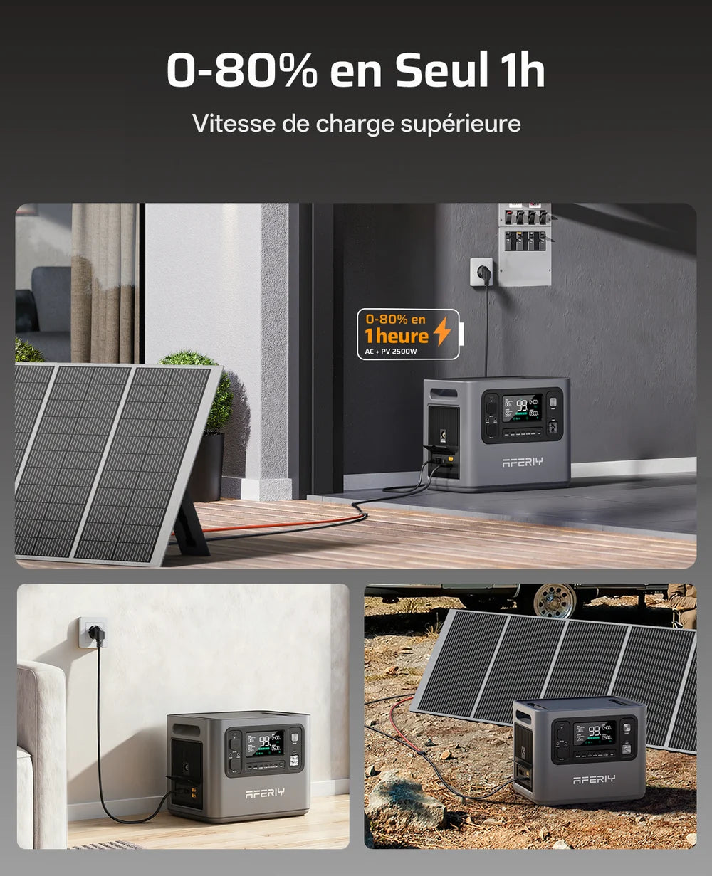 AFERIY P280 Station D'énergie Portable une Capacité D'extension 2800W 2048Wh - 10240Wh